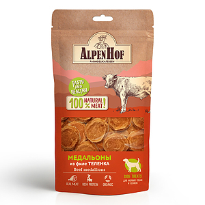 Beef medallions for puppies/small dogs 50 g.