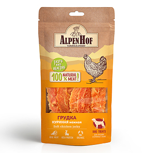 Soft chicken jerky for medium/large dogs 80 g.
