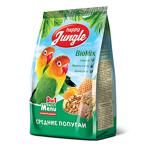 Medium parrot food, 500 g.