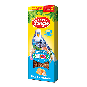 Sticks for birds, honey&minerals, 3 sticks.