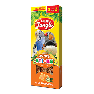 Sticks for birds, honey&fruits, 3 sticks