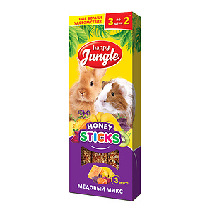 Sticks for rabbits, guinea pigs, and chinchillas, 3 flavors, 3 sticks