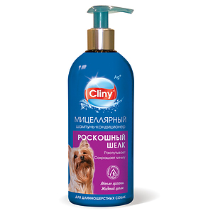 Cliny Splendid Silk conditioning shampoo for long-hair dogs, 300 ml