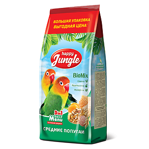 Medium parrot food, 500 g.