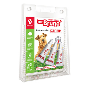 Drops repellent for medium dogs, 3 pcs