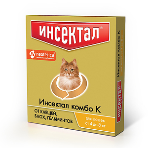 Комбо капли для кошек, 4-8 кг