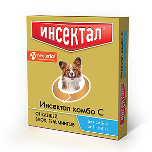 Комбо капли для собак, 1-4 кг